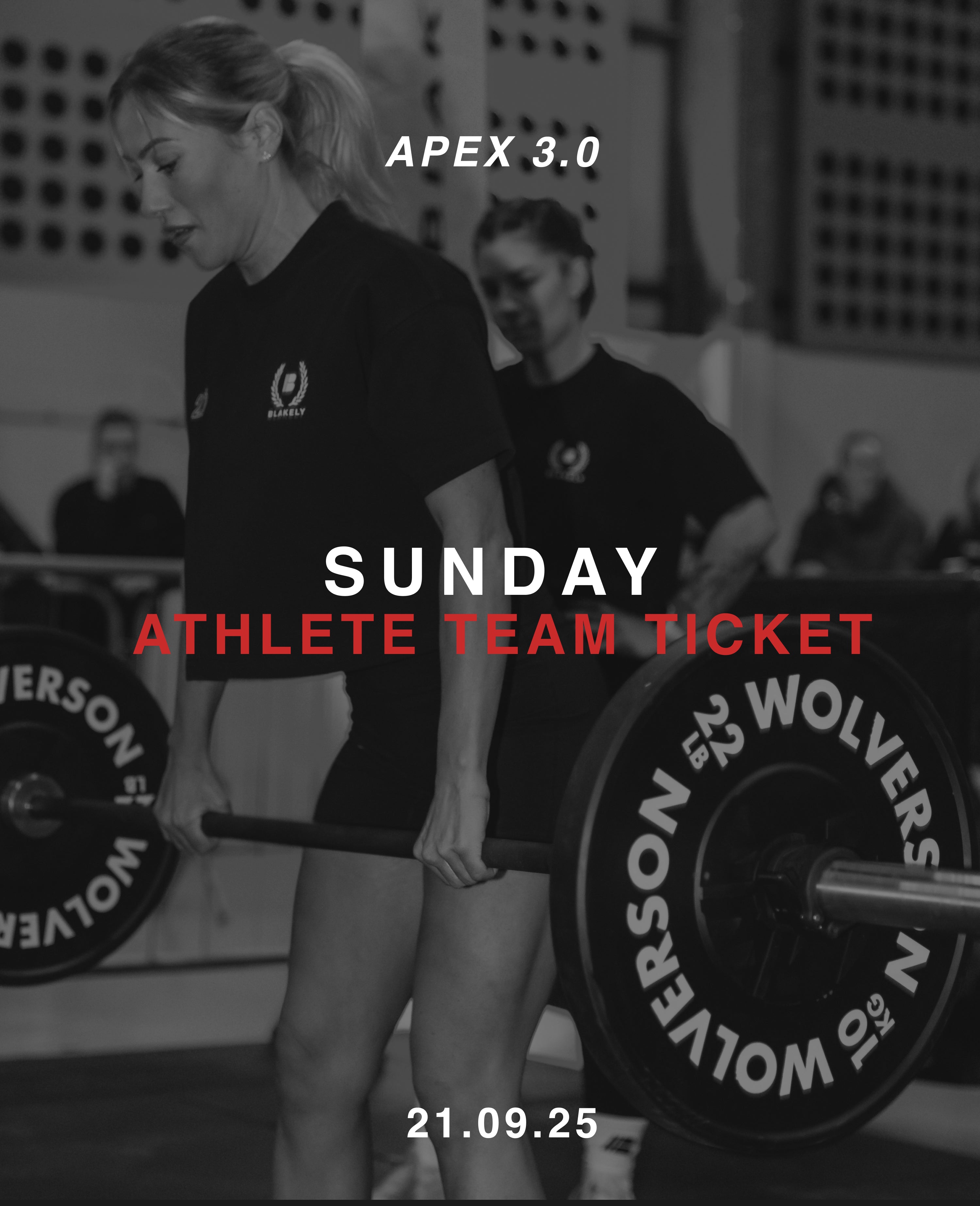 APEX Athlete Tickets - Sunday