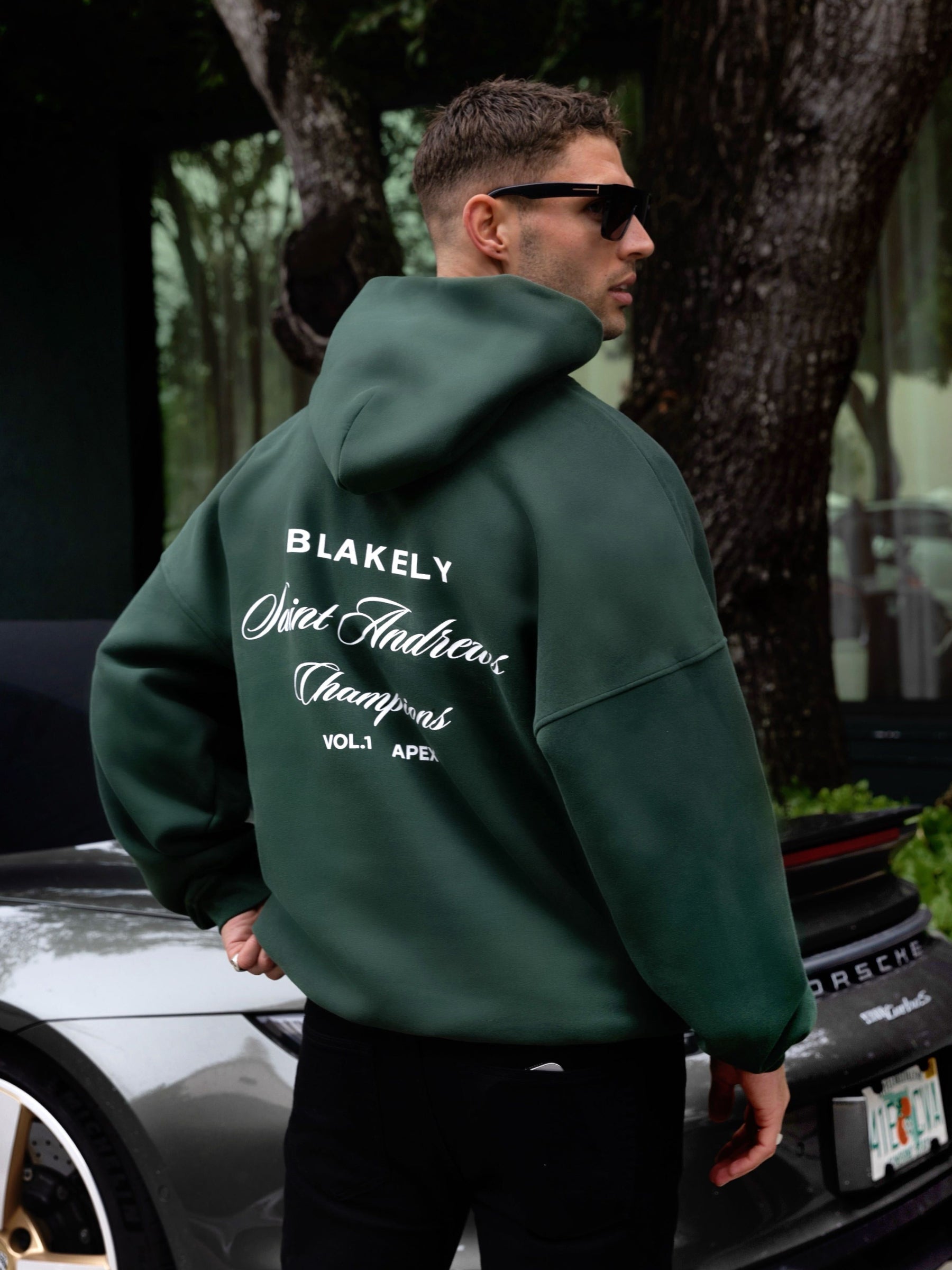 Champions Legacy Relaxed Hoodie - Forest Green