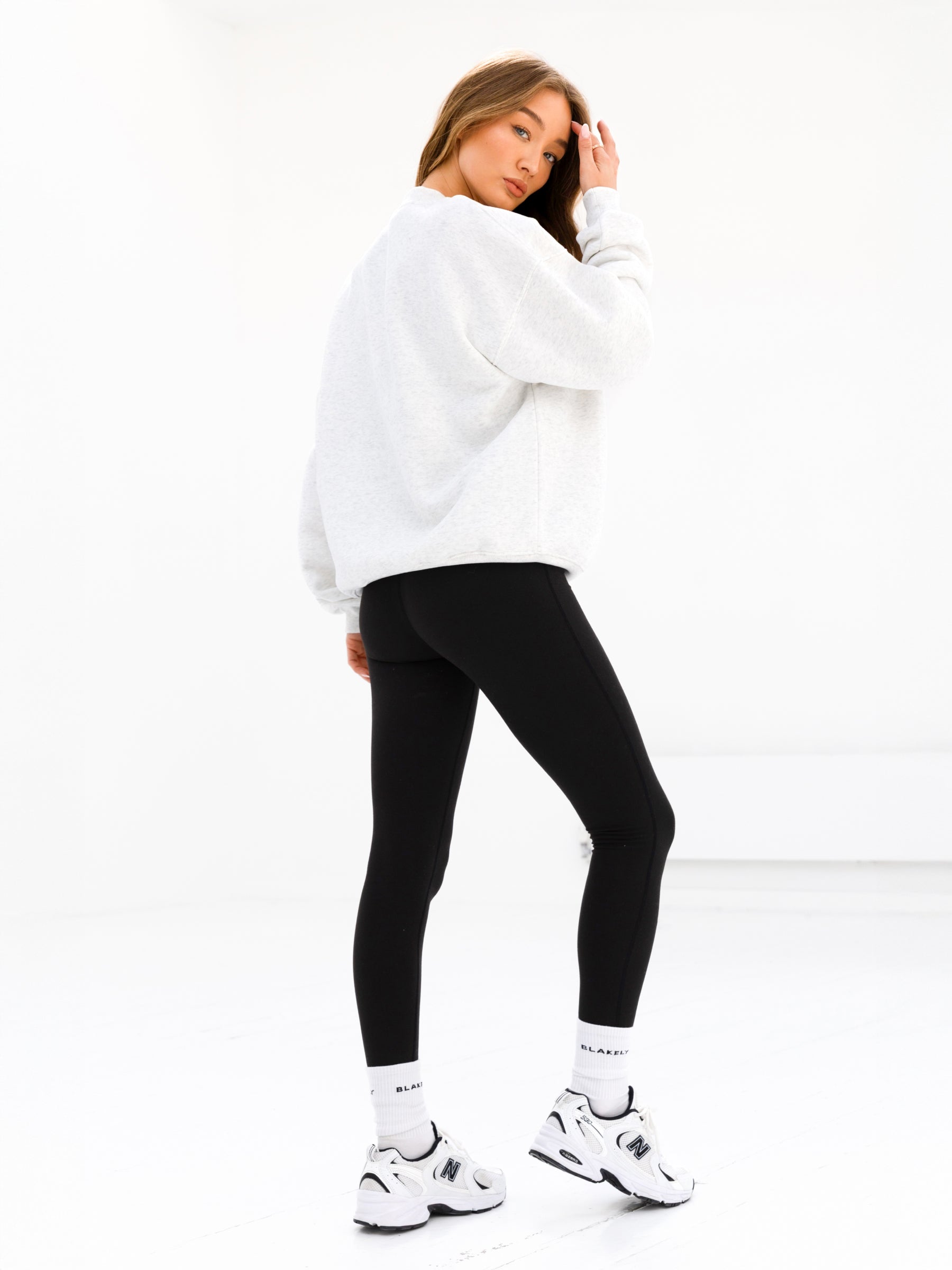 Melrose Oversized Jumper - Marl White