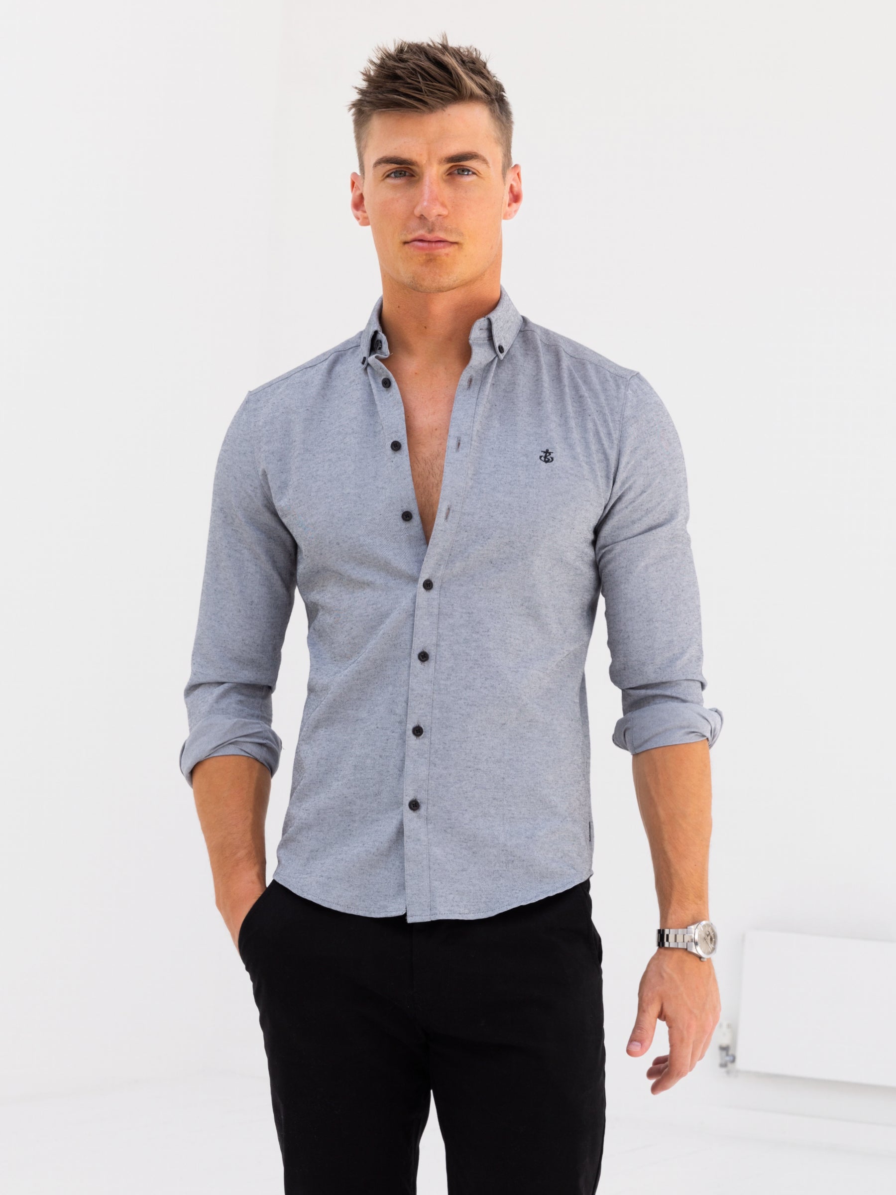 Dallas Long Sleeve Shirt - Grey