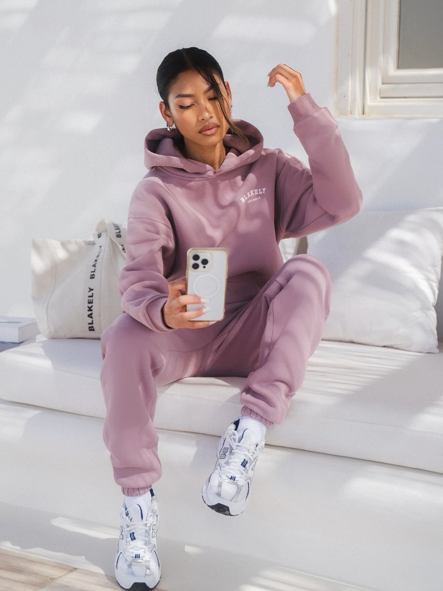 Heritage Oversized Hoodie - Dusty Pink