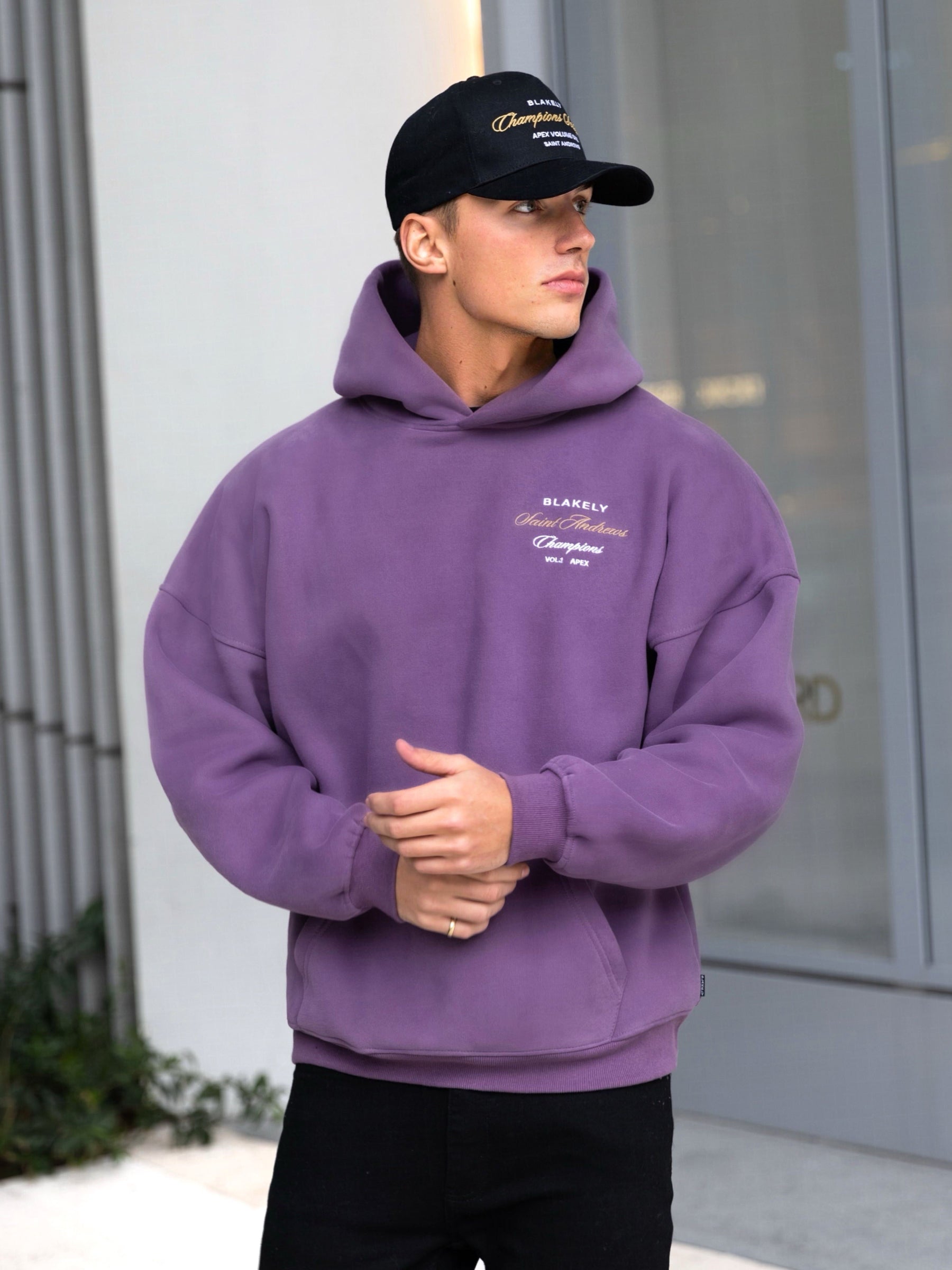 Legacy Relaxed Hoodie - Mid Purple