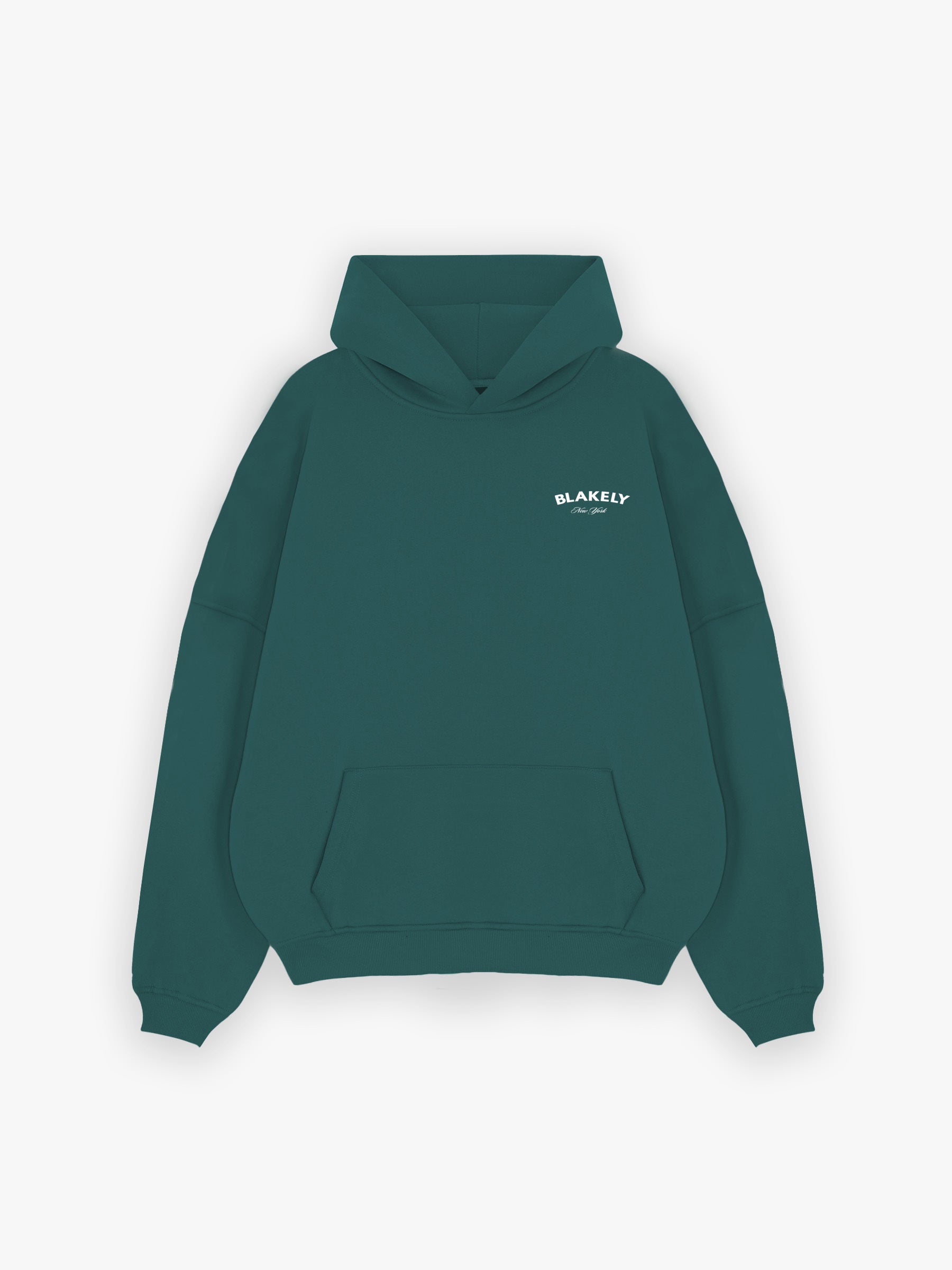 NY Crest Relaxed Hoodie - Pine Green