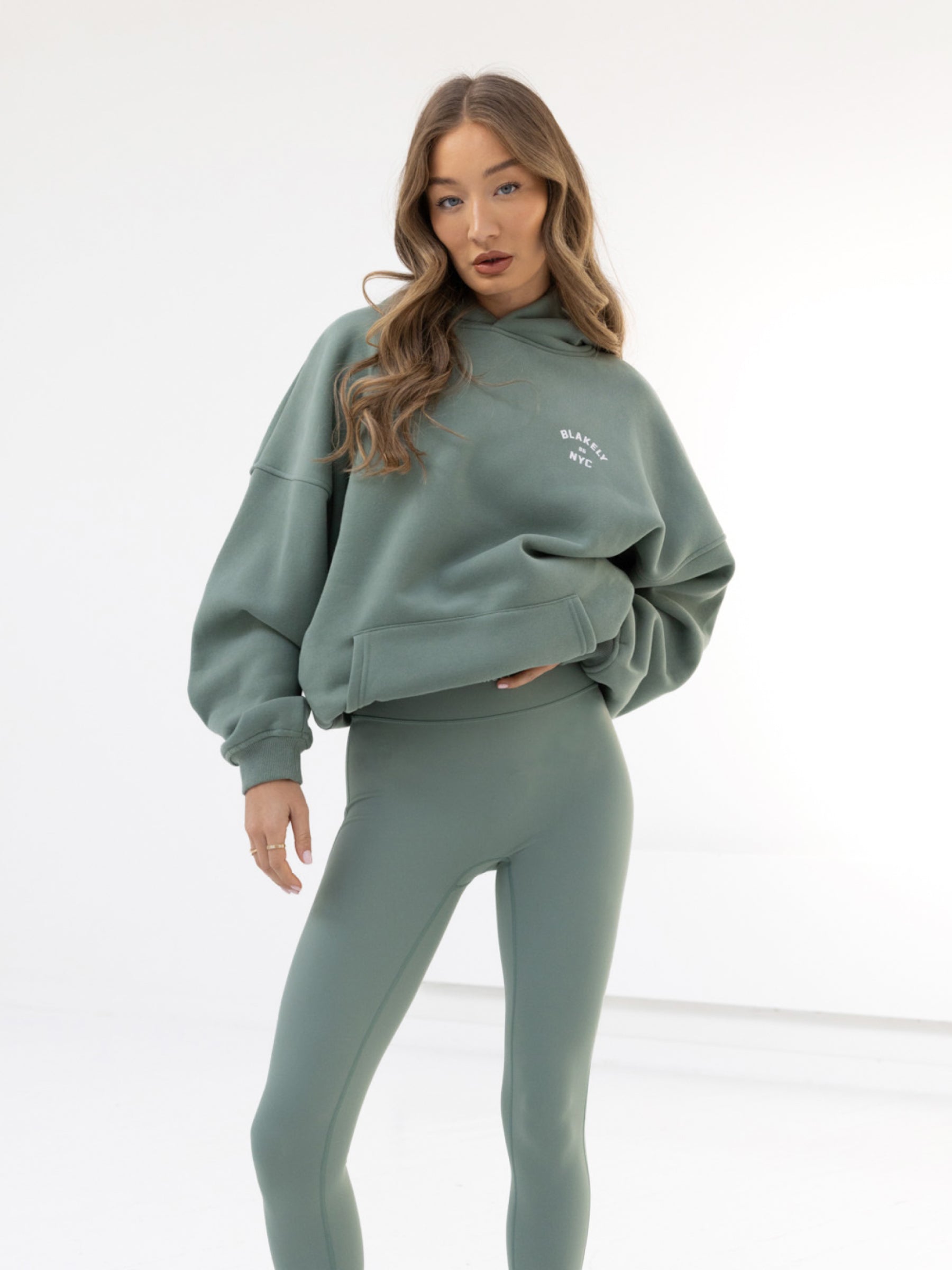 NYC Oversized Hoodie - Sage Green