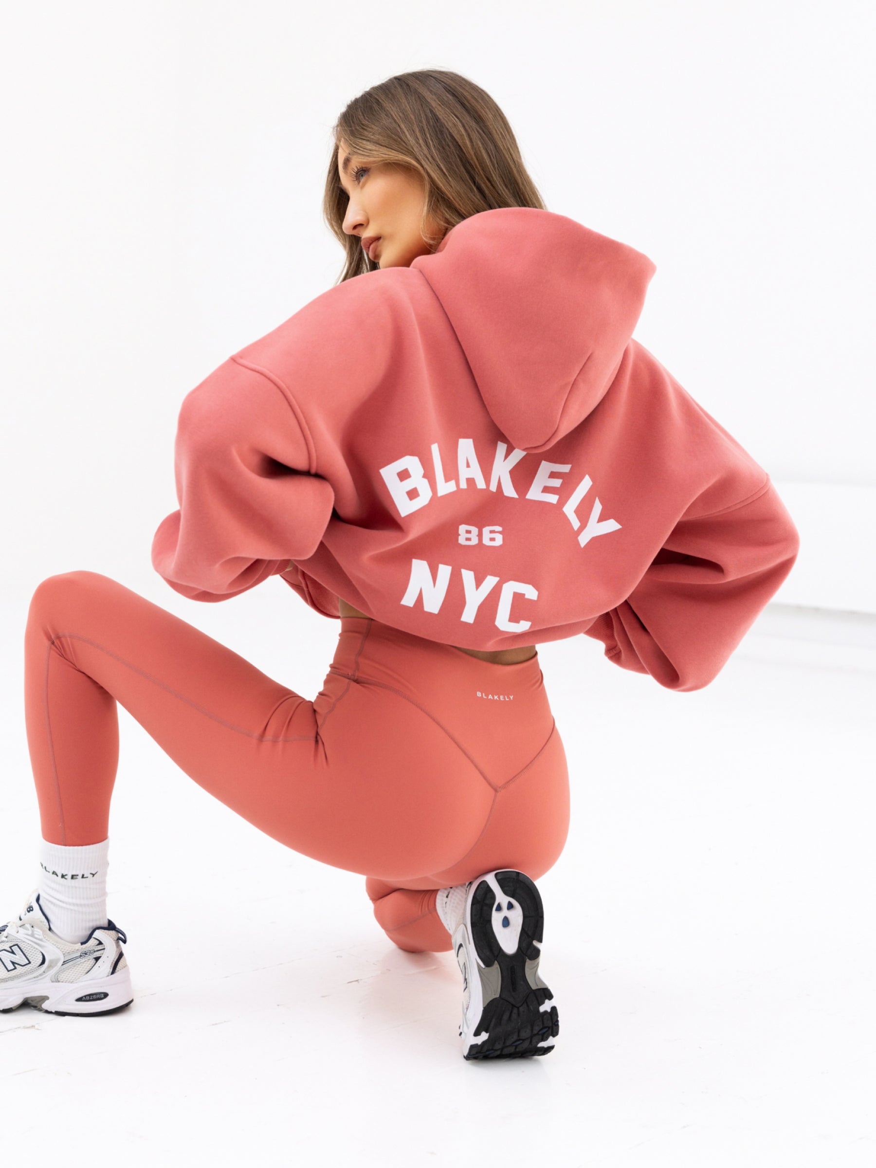 NYC Oversized Hoodie - Sunrise Coral