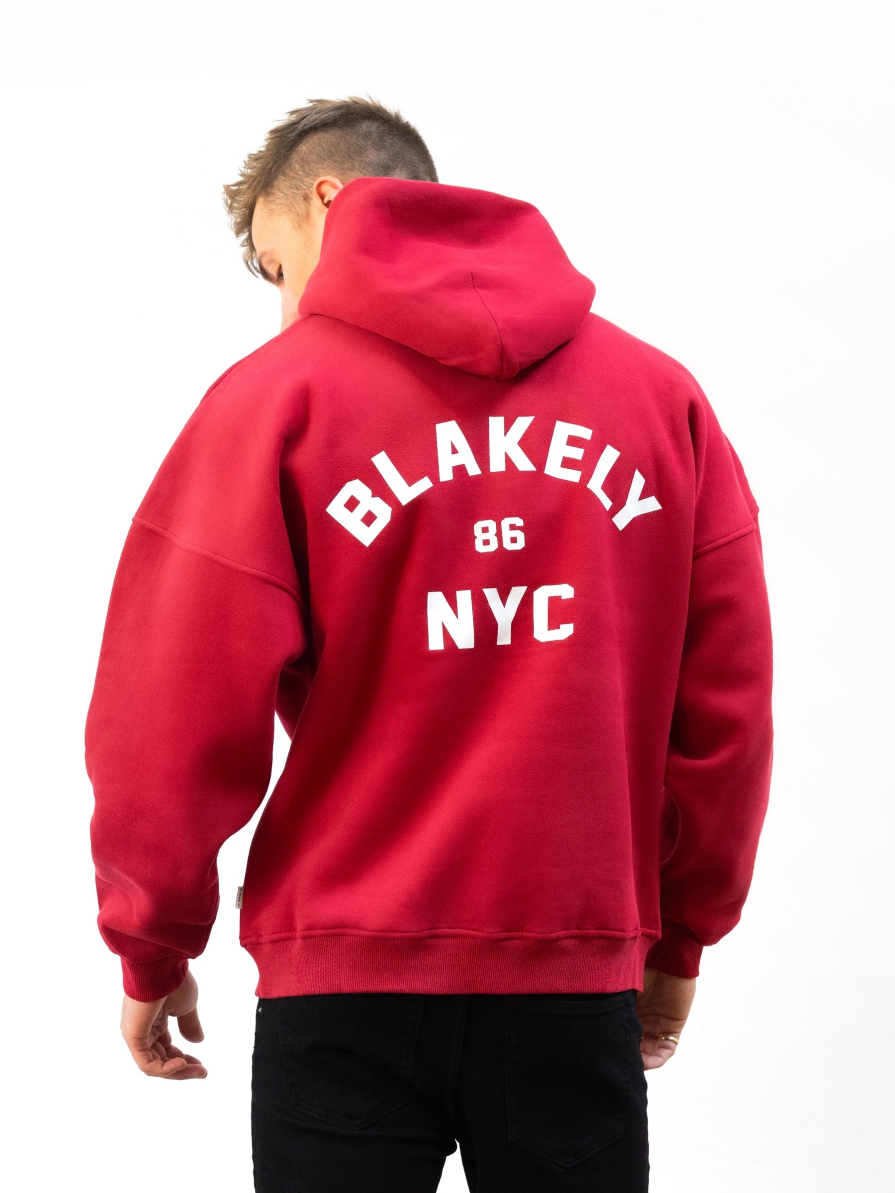 NYC Relaxed Hoodie - Red