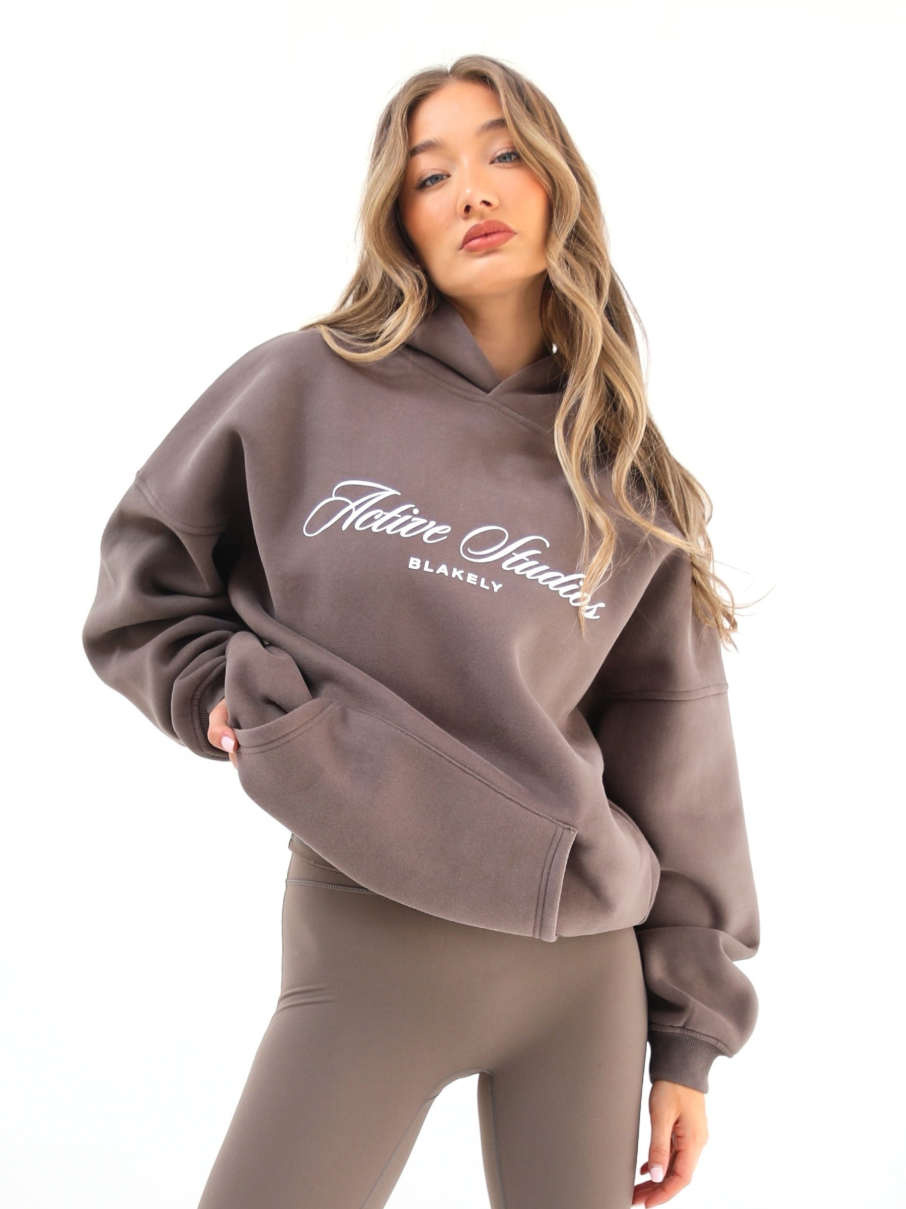 Off Duty Oversized Hoodie - Ash Brown