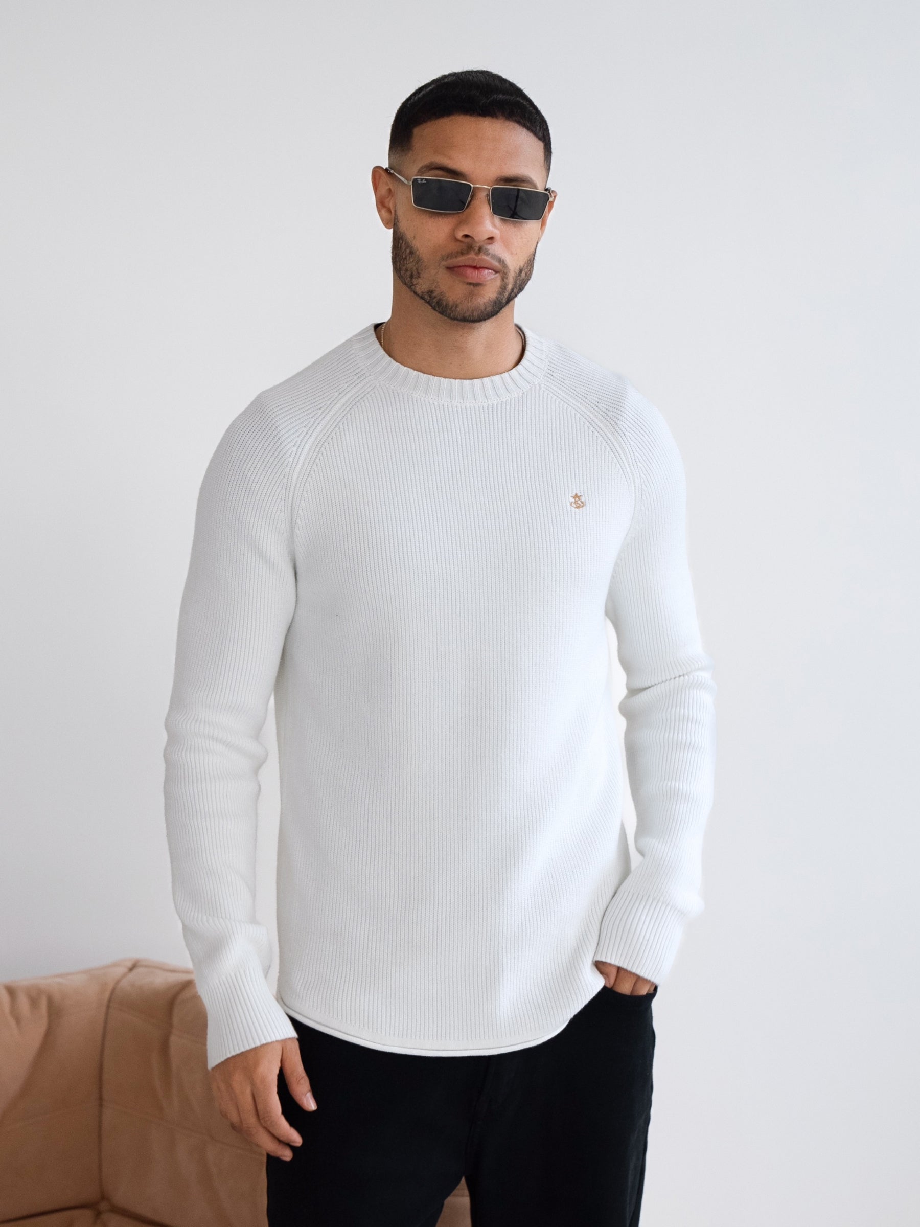 Olton Knit Jumper - White
