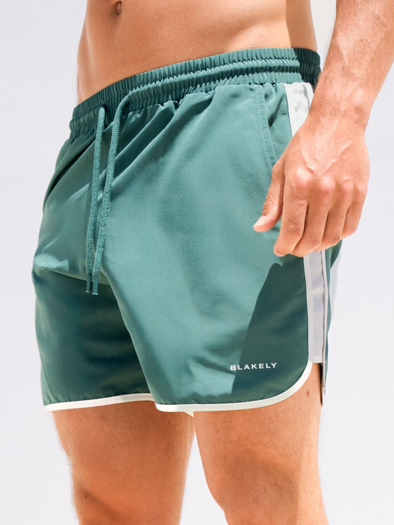 Panel Swim Shorts - Teal Green