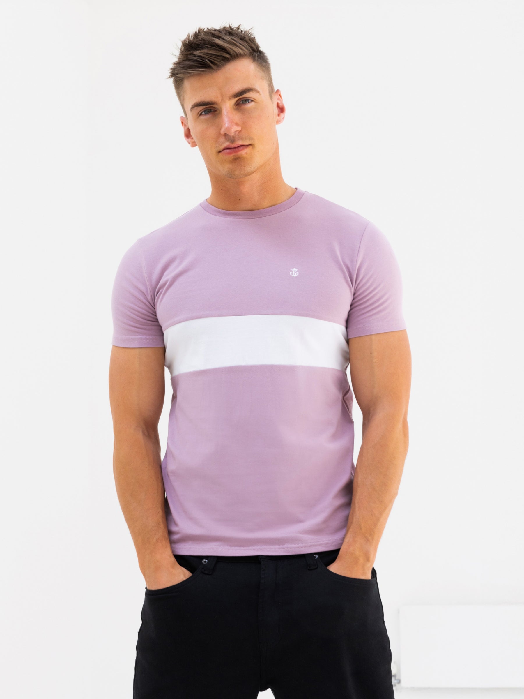 Rhode T-Shirt - Purple & White