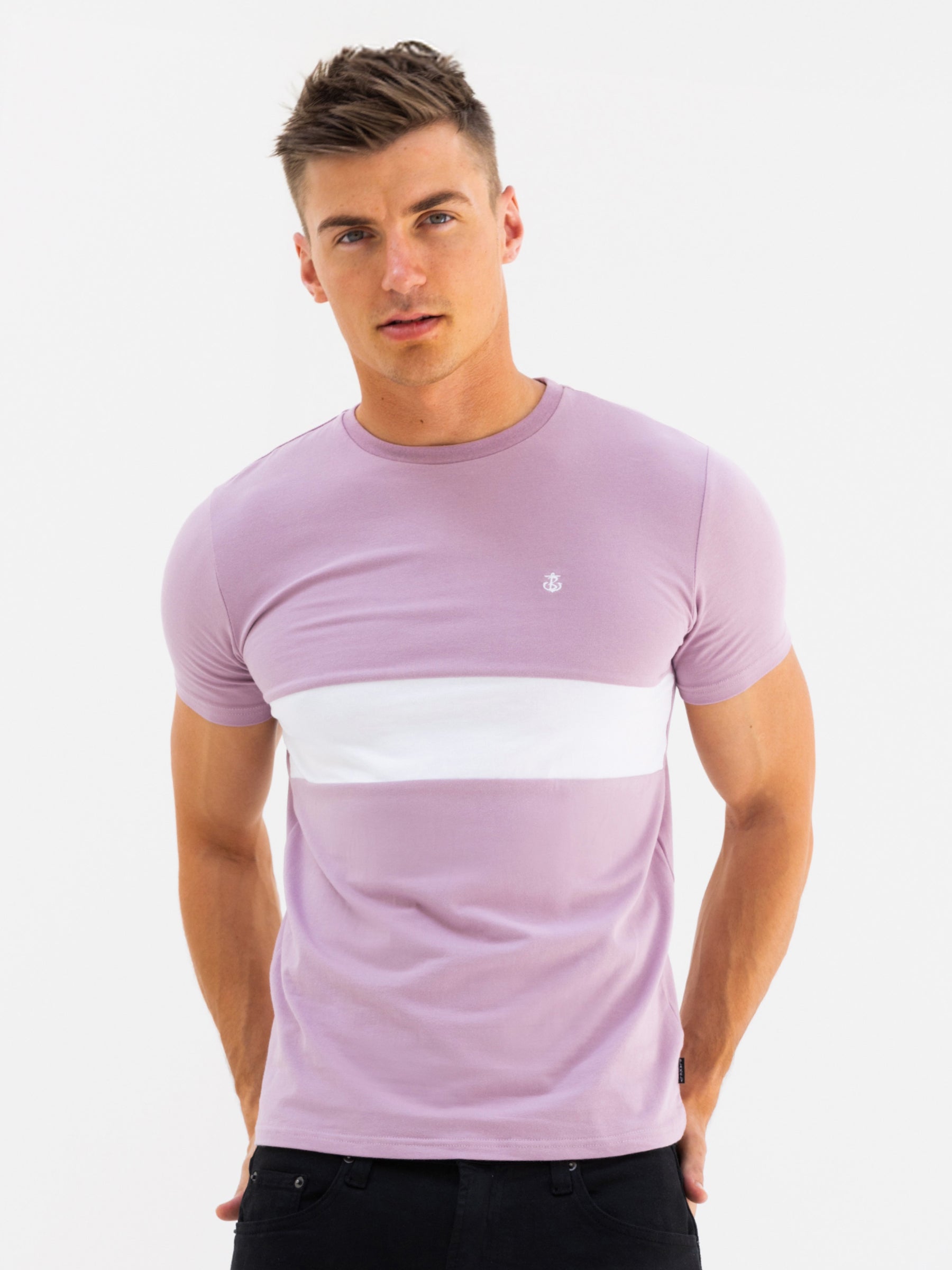 Rhode T-Shirt - Purple & White
