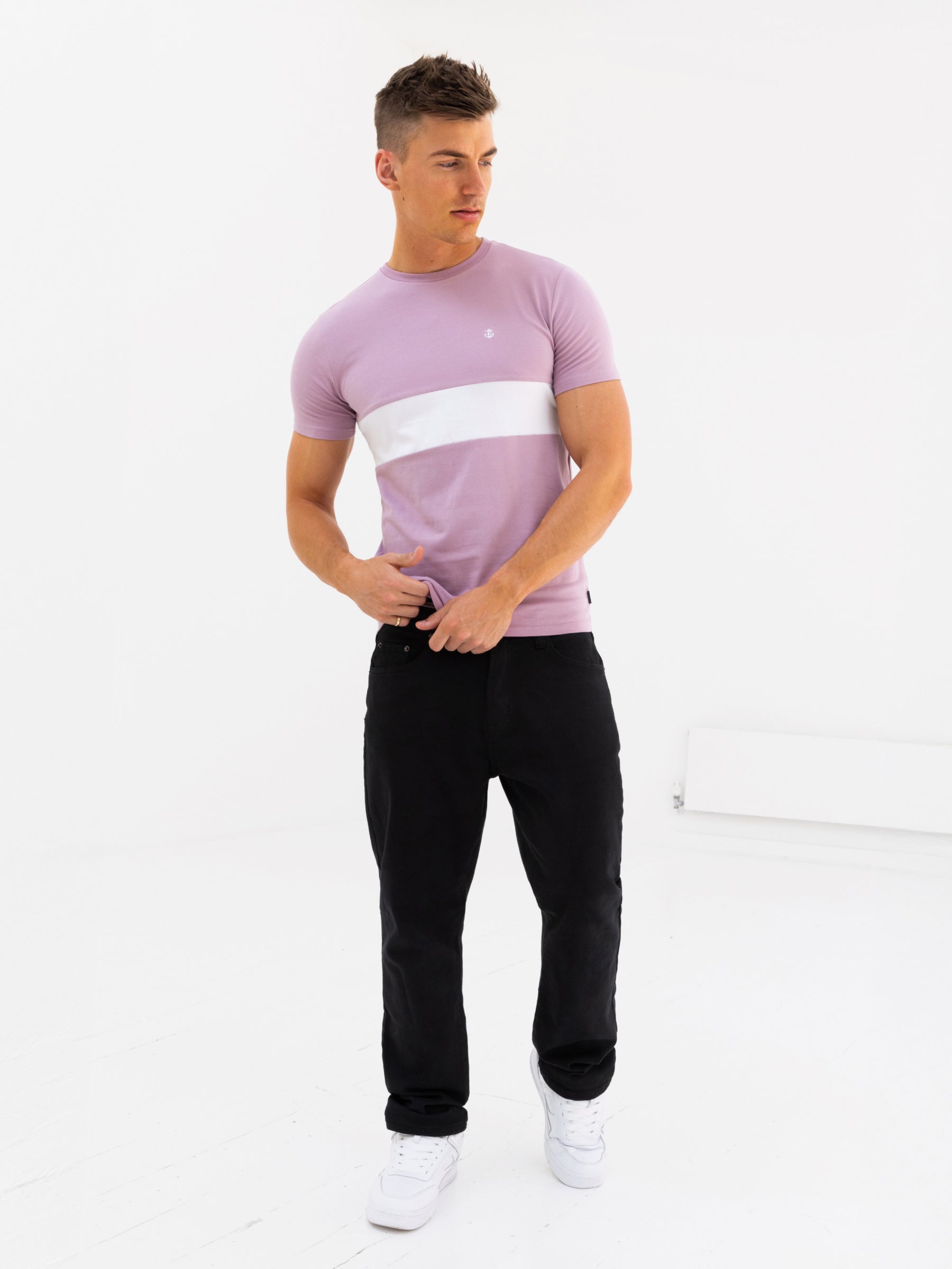 Rhode T-Shirt - Purple & White