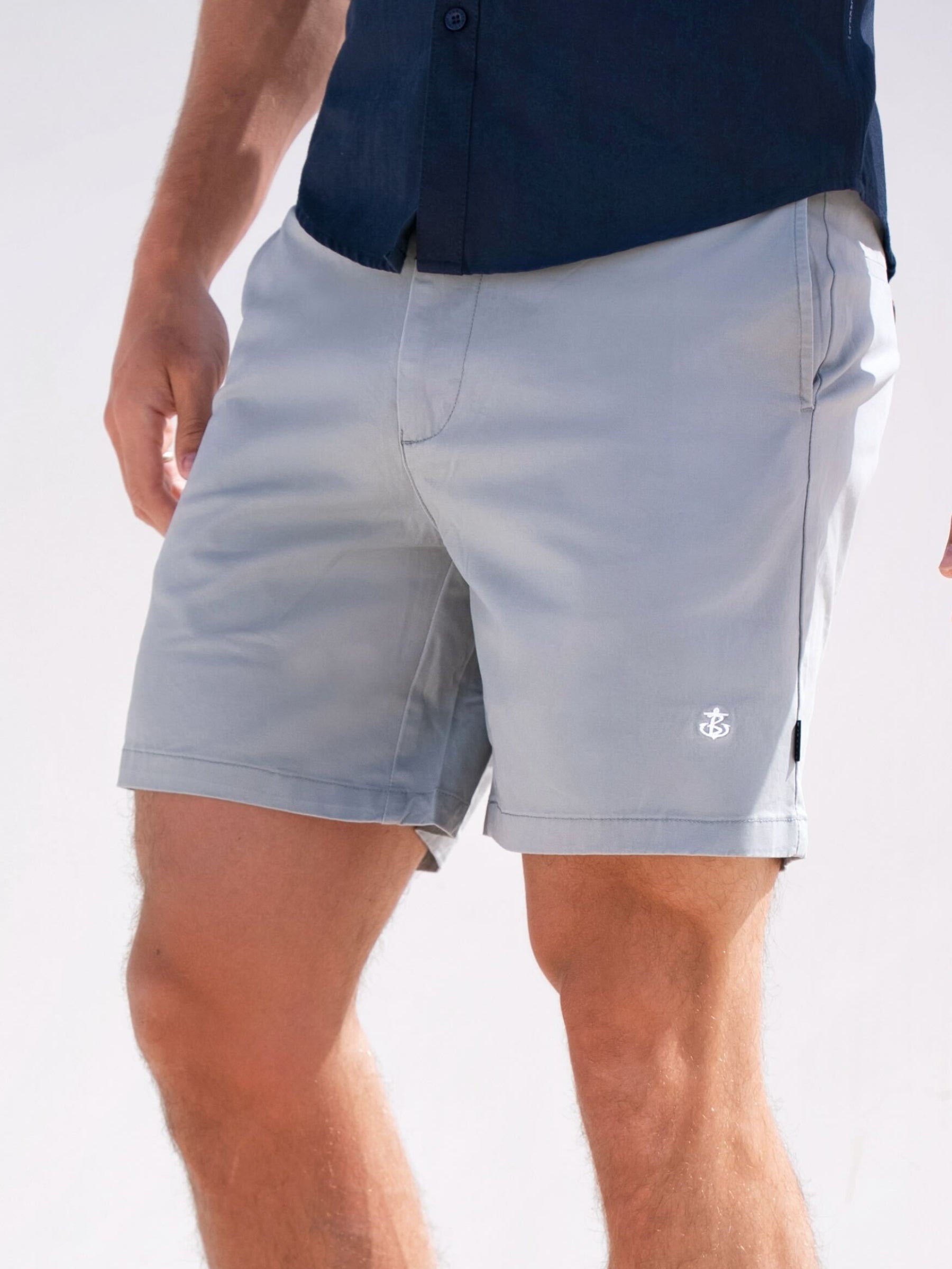 Stretch Chino Shorts - Grey