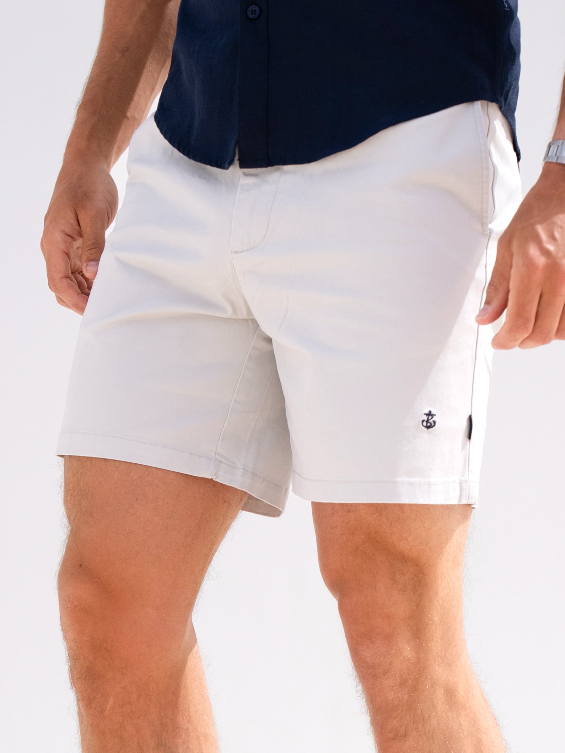 Stretch Chino Shorts - Light Grey