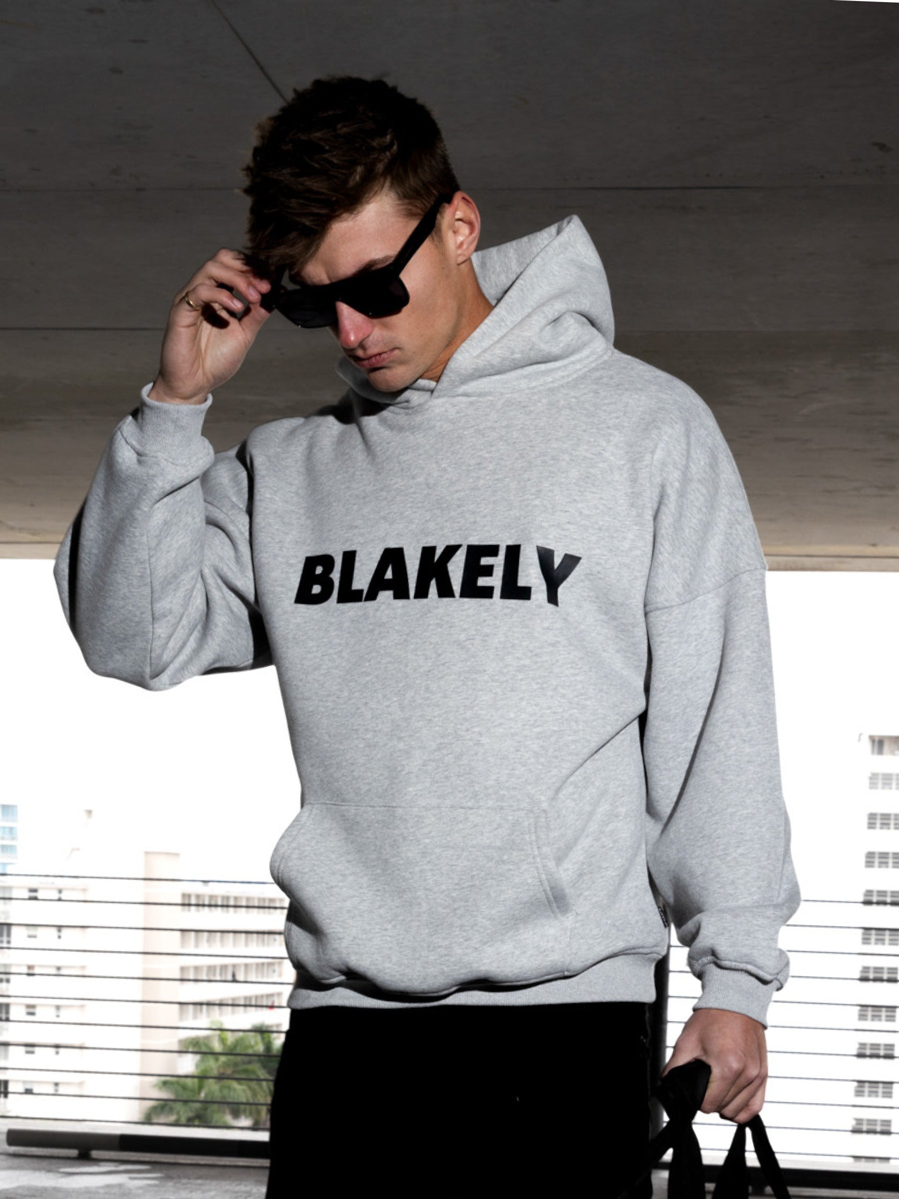 Studio Relaxed Hoodie - Marl Grey