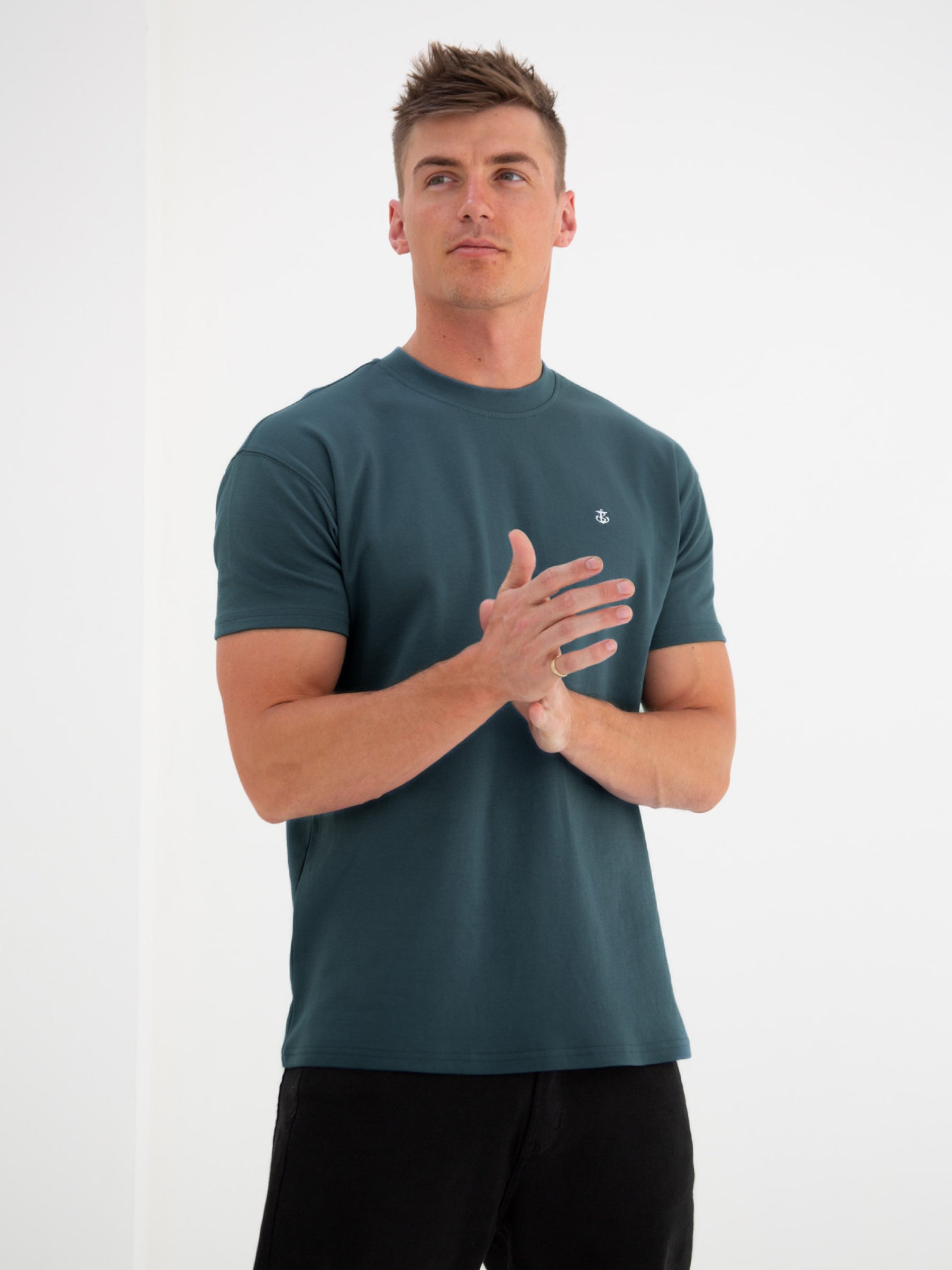 Anchor Relaxed T-Shirt - Teal Green